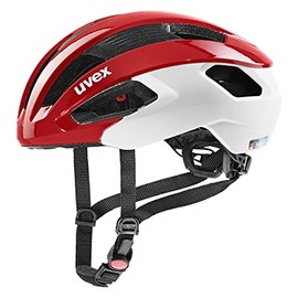 uvex Rise CC - Safe Performance Helmet for Men and Women - Individual Size Adjustment - Optimised Ventilation - Red-White - 56-59 cm