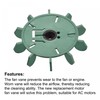 sourcing map 10 Plastic Motor Fan Blade Heat Dissipation Impeller