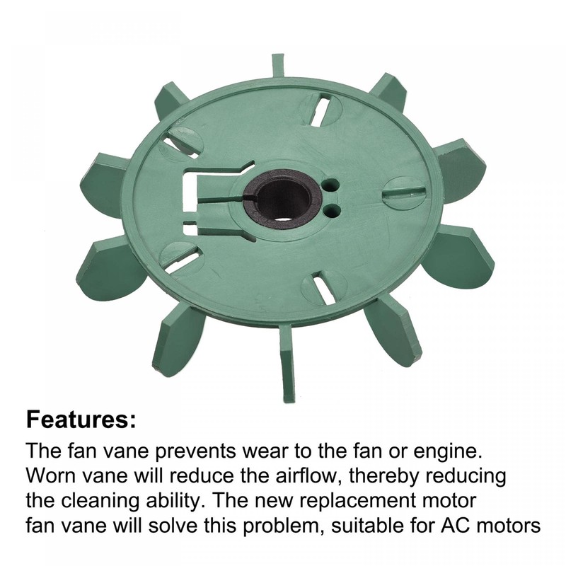 sourcing map 10 Plastic Motor Fan Blade Heat Dissipation Impeller