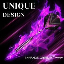 Lavishio Professional Soft Head Dart Set 19g Plastic Dart Heads, 12 Dart Heads, Dart Flyer with Shaft (Colored)