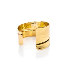 Charlie Paige Cuff Bracelet for Women | Nefriti Open Cuff Bracelet Bangle | Gold Finish