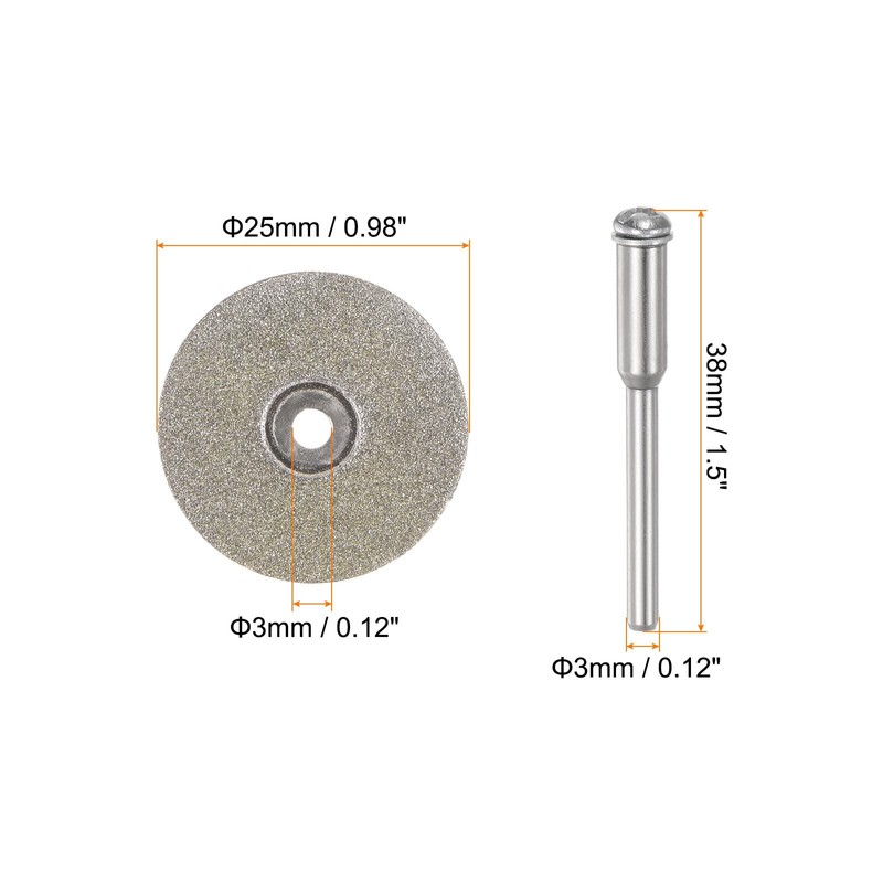 sourcing map 10pcs Diamond Cutting Wheel 25mm Full Sand Diamond