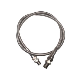 Stainless Steel PTFE Reinforced Hose, JIC-4 female or 1/4" NPT male, 40" Length, 870PSI, -40°F to 400°F, Compatible with ARB 740203