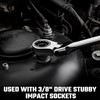 DURATECH Extra Long Flex Head Ratchet Wrench, 144-P, Double-Stacked Pawls,