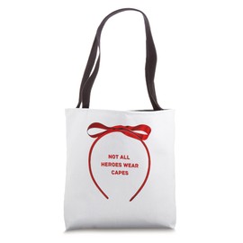 Not All Heroes Wear Capes Matilda Iconic Red Hairband Tote Bag
