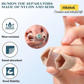 BIKBOK 2pcs Bunion Correctors For Women Women Men, Bunion Toe Separators With 2 Loops For Feet, Effective Toe Separators To Correct Your Toes(2PCS Small)