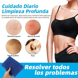 African Net Sponge Esponja Africana Estropajo para Cuerpo 3 pzas Estropajo para cuerpo, limpieza profunda, secado rápido, espuma abundante, resistente y reutilizable, ideal para ducha diaria