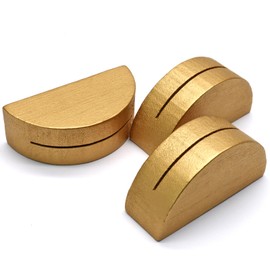 Marvexi 24Pcs Gold Table Number Stands, Wooden Lightweight Card Holder, Semicircular Design Place Card Holders for Wedding Party/Office Tag Restaurant(Large)