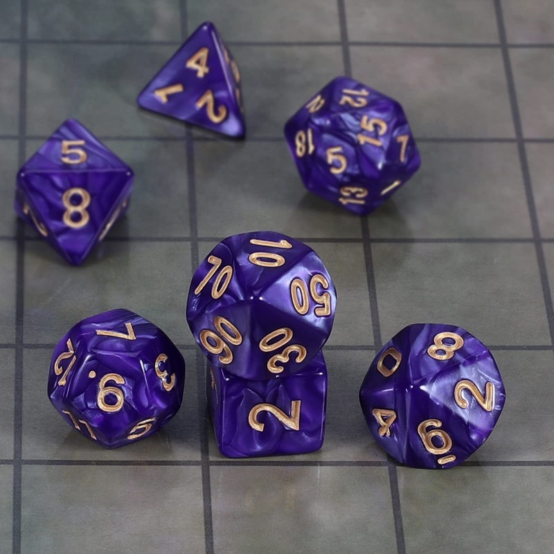CiaraQ DND Polyhedral Dice Set with Dice Bag for Dungeons