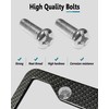 ZXFOOG Carbon Fiber License Plate Frames- 2 Pack Black Aluminum