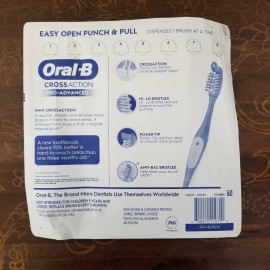 Oral-B CrossAction Pro Advanced Toothbrush, 8-pack Soft Criss-Cross Bristle