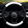 KAFEEK Diamond Soft Leather Steering Wheel Cover with Bling Bling