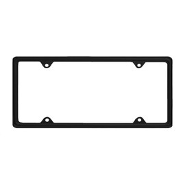 CLA Plain Slim Metal License Plate Frame - Black