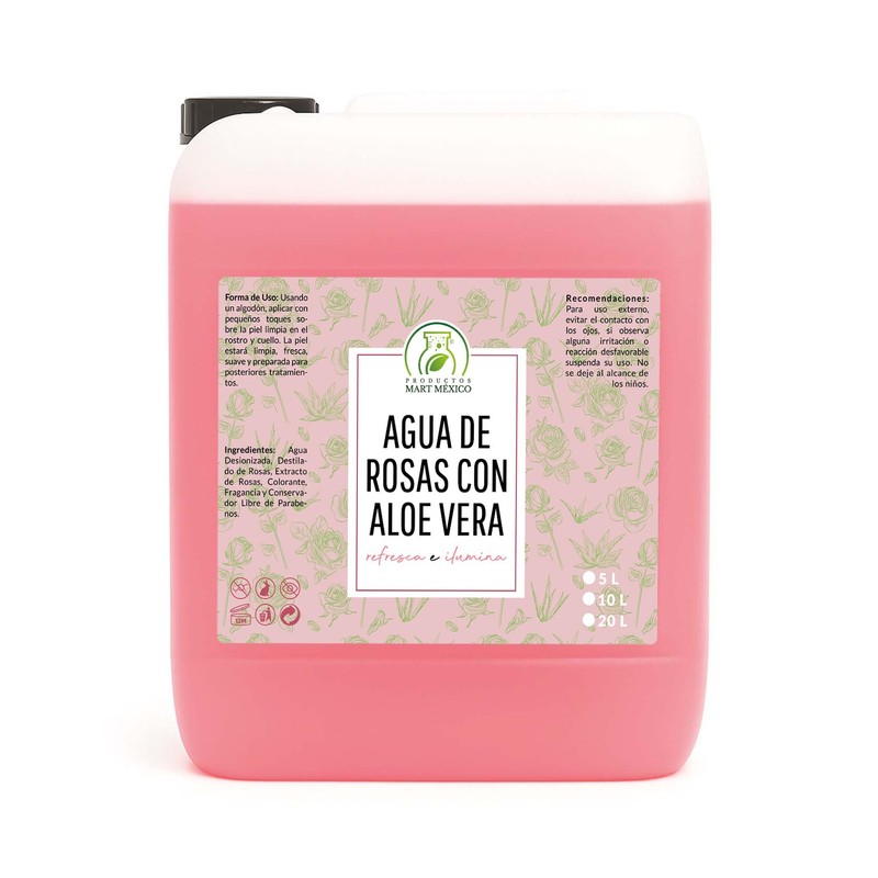 Agua De Rosas Con Áloe Vera Facial Productos Mart Mexico