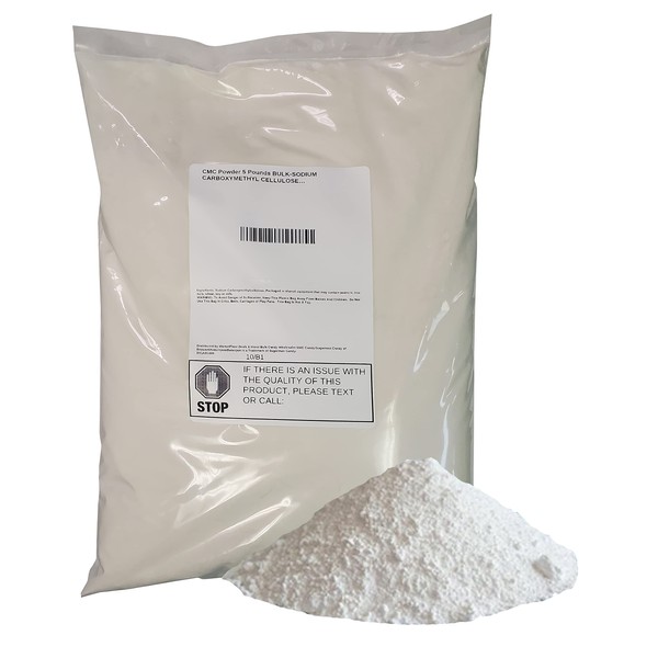 Naturejam CMC Powder 5 Pounds BULK-SODIUM CARBOXYMETHYL CELLULOSE