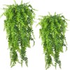 Antspirit 2pack Artificial Fake Hanging Ferns Plants Vine Fake Ivy