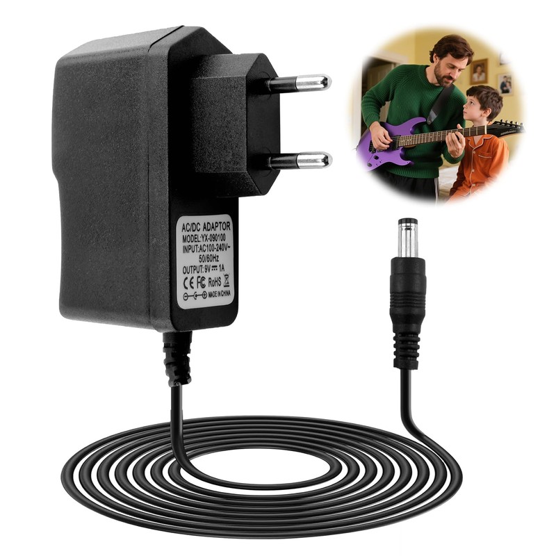Universal 9V 850mA Guitar Effects Pedal Power Supply Charger -