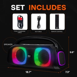 Pyle Audio Soundcore Boom 2 - Boombox Bluetooth Speaker with True Wireless Stereo System - Enjoy Powerful Bass and Clear Treble - Large Bluetooth Speaker with LED Display - Model PPHP26HD - 160W
