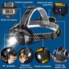 Linterna frontal LED recargable, 8 modos iluminaciónlámpara de camping, con