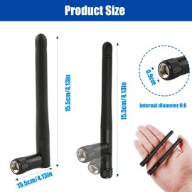 Dual Band WiFi Antenna RP-SMA Male,2.4GHz & 5GHz/5.8GHz 3dBi Omni-Directional External Aerials,Compact Replacement PC WiFi Antenna for Router USB Adapter FPV Surveillance Network Card,2 Pack