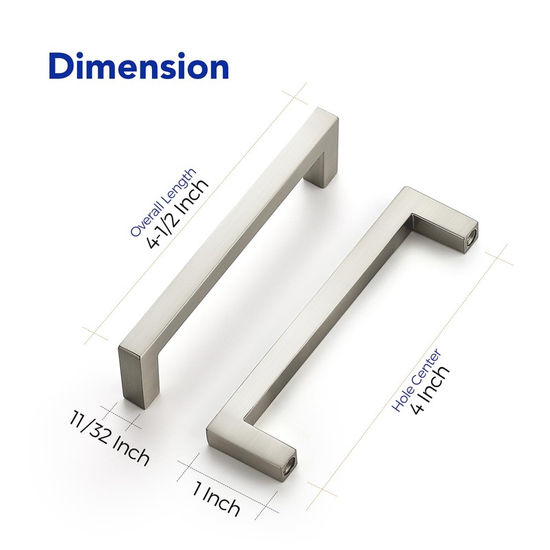Ravinte 10 Pack Solid 4 Inch Center to Center Slim