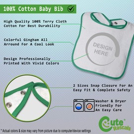 Toddler & Baby Bibs Burp Cloths Soccer When I Grow up Want to Play Soccer Like Mommy 'Soccer Cotton Baby Items for Baby Girl & Boy White Green Design Only