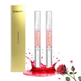 NGMATY 2PCS Cuticle Oil Pen, Finger Edge Manicure Nourishing Pen, Multiple Flavor Cuticle Revitalizer Oil Pen, Nail Strengthener And Growth For Damaged Skin Thin Nail, 2ml (Rose)