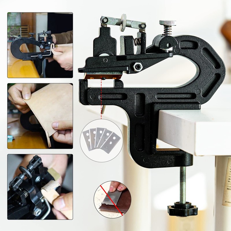 Innetoc Manual Leather Skiver Peeler Splitter Thinning Skiving Machine Leathercraft