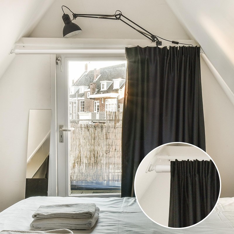 Newtay 4 Sets Angled Shower Rod Mount for Sloped Walls