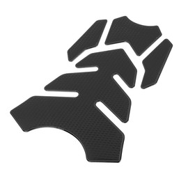 A ABSOPRO Motorcycle Fuel Tank Sticker 3D Gas Tank Protector Pad Rubber Black