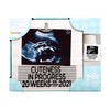 Pearhead Classic Wooden Letterboard, Sonogram Photo Frame, Baby Keepsake Clip