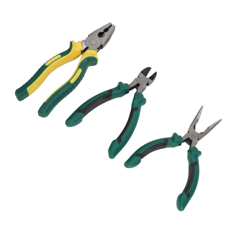 3PCS Plier Set 6 Inch Diagonal Cutting Needle Nose 8