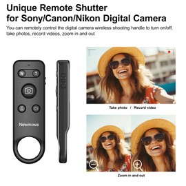 Newmowa Camera Tripod with Detachable Remote, Portable Travel Mini Tripod Shooting Grip for Sony ZV-1, ZV-1F, RX100 VII, A7 III, A6100, Canon EOS R, RP, 6D Mark II, 800D, Nikon Z, Z50