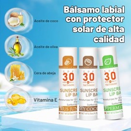 VISRIE Spf 30 Bálsamo Labial Con Protector Solar, Bálsamo Labial Spf Bulk Travel Tamaño-16 Paquete, Paquete De Bálsamo Labial Hidratante Con Vitamina