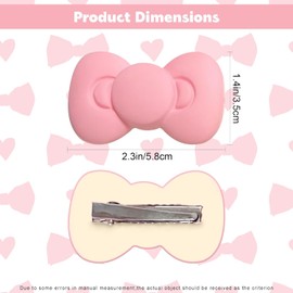 2Pcs Pink Bow Hair Clips Pink Bows for Girls, Bow Hair Barrettes for Women, Fashion Hairpin Alligator Clips, Hair Clips for Girls and Women Clips and Barrettes