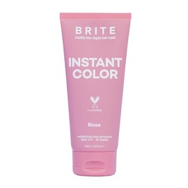 BRITE Vegan Instant Color - Semi-Permanent Hair Color, Nourishing Formula Lasts 5-30 Washes - Perfect for Pre-Lightened & Blonde Hair - Temporary Dye for Women & Men (Rose, 3.38 Fl Oz)