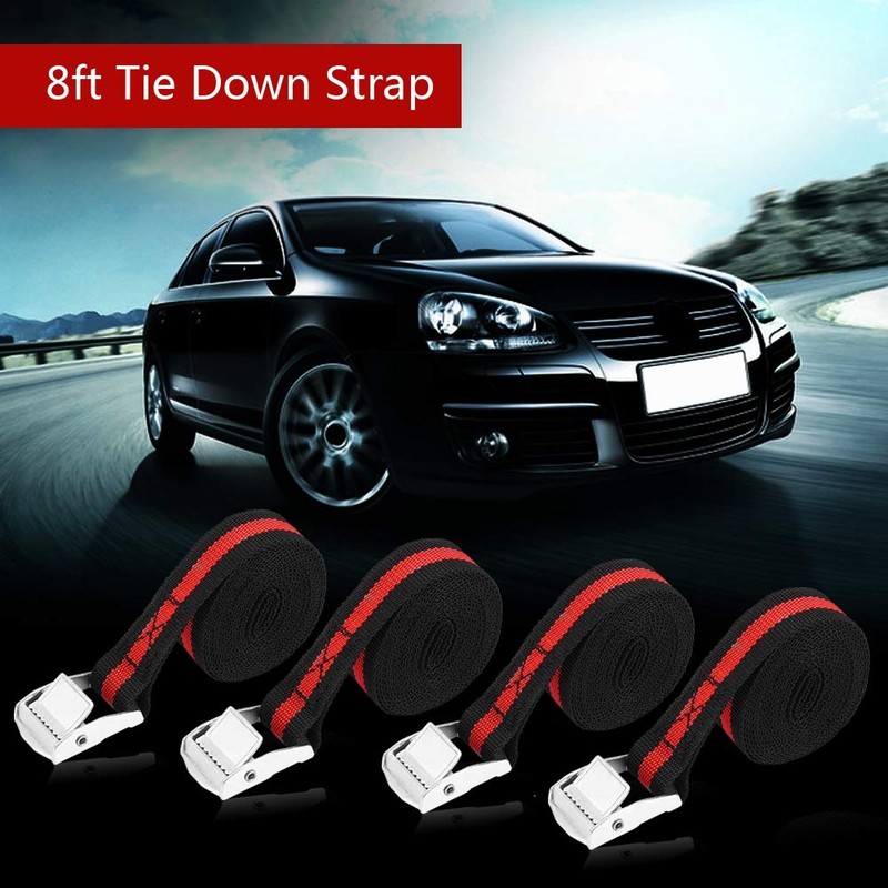 QANYEGN Ratchet Tie Down Straps, Adjustable Cam Buckle Tensioning Belts,