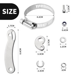 Quorlis Torque Arms EBike – 2 Sets Iron-Aluminium Torque Arm Conversion Kit, Universal Fit for Electric Bicycles, EBike Accessories for Motor Shaft Protection, Front Fork Stability, Easy Install