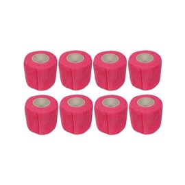2" Cohesive Flexible Bandage Wrap – 8 Pack | Self-Adherent Vet Tape for Animal Use | Breathable, Easy Tear, No Clips Required | Ideal for Horses, Dogs, Cats, Livestock (Florescent Pink)