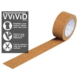 VViViD Natural Cork Adhesive Vinyl Tape Roll (1" x 20ft Roll)