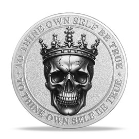 Hamlet to Thine Own Self Be True Reminder Coin Encouragement Pocket Token Relief Items Inspirational Gift for Women Men - Be Brave Self-Loyalty Honesty