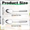 Solid and Slotted Spoons Set 12.7 Inch Stainless Steel Cooking