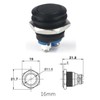 16mm Momentary Push Button Switch (3 Pack) - IP65 Waterproof,