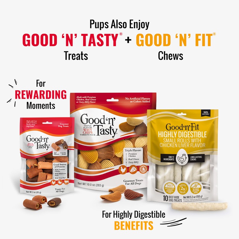 Good ‘n’ Fun Triple Flavor Ribs Chews for All Dogs,