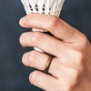 ThunderFit - Anillo de boda, silicona fina y apilable, para