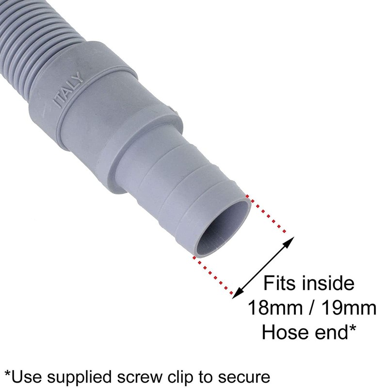 SPARES2GO Extension Drain Hose compatible with Bosch Dishwasher (1.5M, 19mm