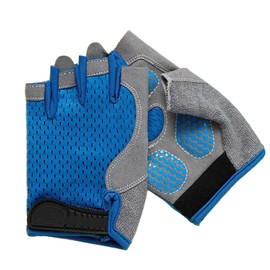 JIAHG Kids Non-Slip Gloves with Breathable Mesh Outdoor Cycling Gloves Children Summer Half Finger Sport Gloves for Running Riding Roller Skating