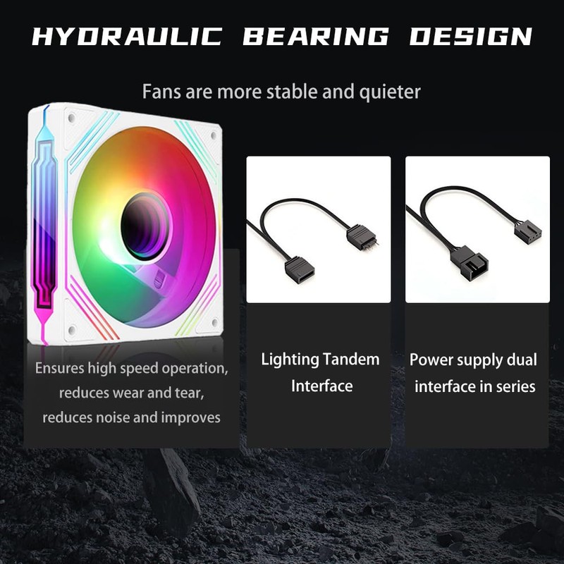 Jungle Leopard Prism14PRO 140 mm A-RGB PWM PC Fan (White,