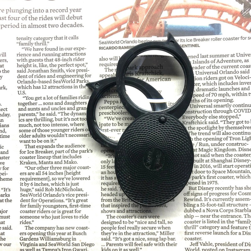 Electro-Optix 3x/6x Double Lens Folding Pocket Magnifier Loupe with Built