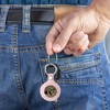 MUDOR AA Coin Holder Keychain, fits Coin Size 34mm, Hand-Stitched